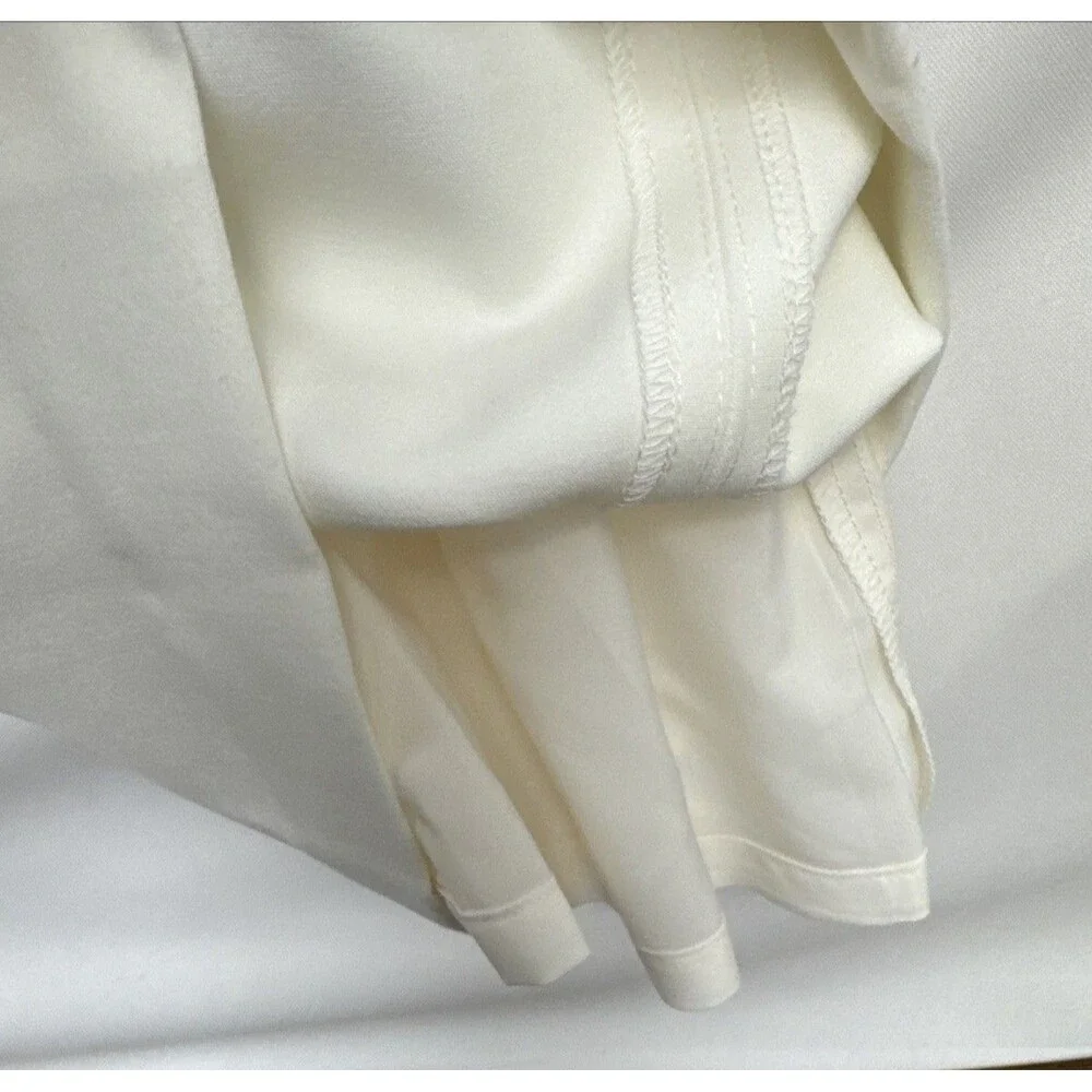 LTD White Wide Leg Sailor Pants Fully Lined Decorative Buttons Size 0 / W30 - Picture 15 of 16
